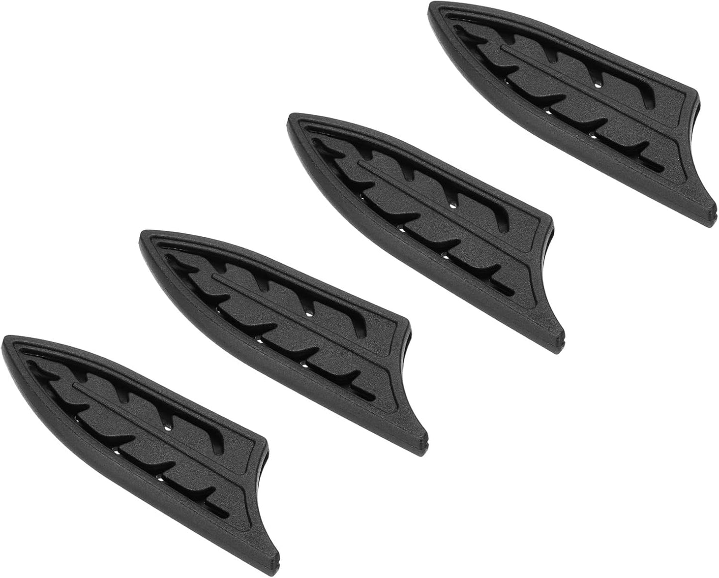 ABS Safety Knife Cover Sleeves for 5" Ceramic Knives, Universal Chopping Edge Guard Blade Protector Sheath for Kitchen Bar, Black, 12.8cm L, Pack of 2