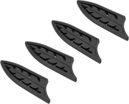 ABS Safety Knife Cover Sleeves for 5" Ceramic Knives, Universal Chopping Edge Guard Blade Protector Sheath for Kitchen Bar, Black, 12.8cm L, Pack of 2