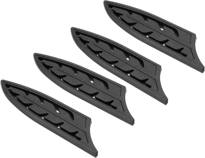 ABS Safety Knife Cover Sleeves for 5" Ceramic Knives, Universal Chopping Edge Guard Blade Protector Sheath for Kitchen Bar, Black, 12.8cm L, Pack of 2