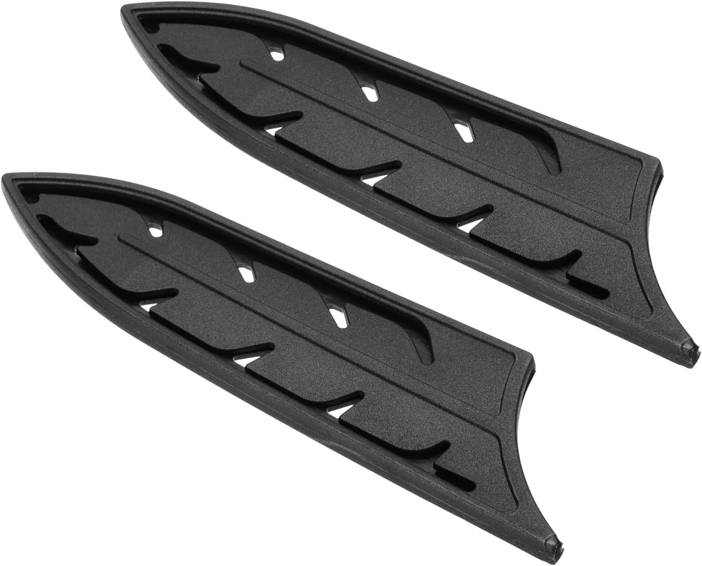ABS Safety Knife Cover Sleeves for 5" Ceramic Knives, Universal Chopping Edge Guard Blade Protector Sheath for Kitchen Bar, Black, 12.8cm L, Pack of 2