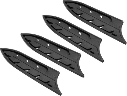 ABS Safety Knife Cover Sleeves for 5" Ceramic Knives, Universal Chopping Edge Guard Blade Protector Sheath for Kitchen Bar, Black, 12.8cm L, Pack of 2