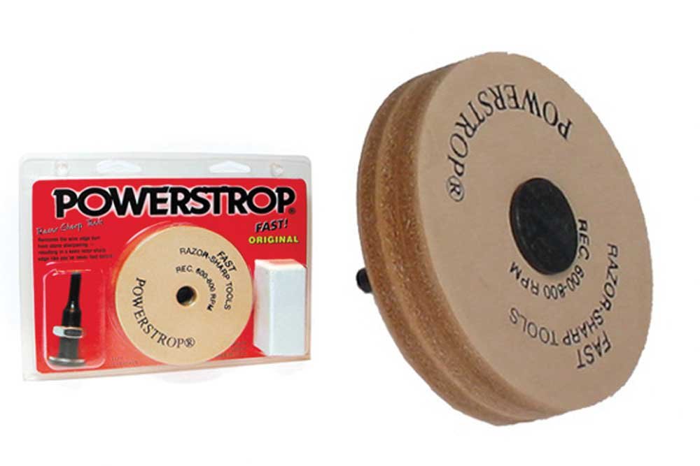 PWS10 Standard Power Strop, with Flat Round Wheel and Buffing Compund, Rated for 600-800 RPM