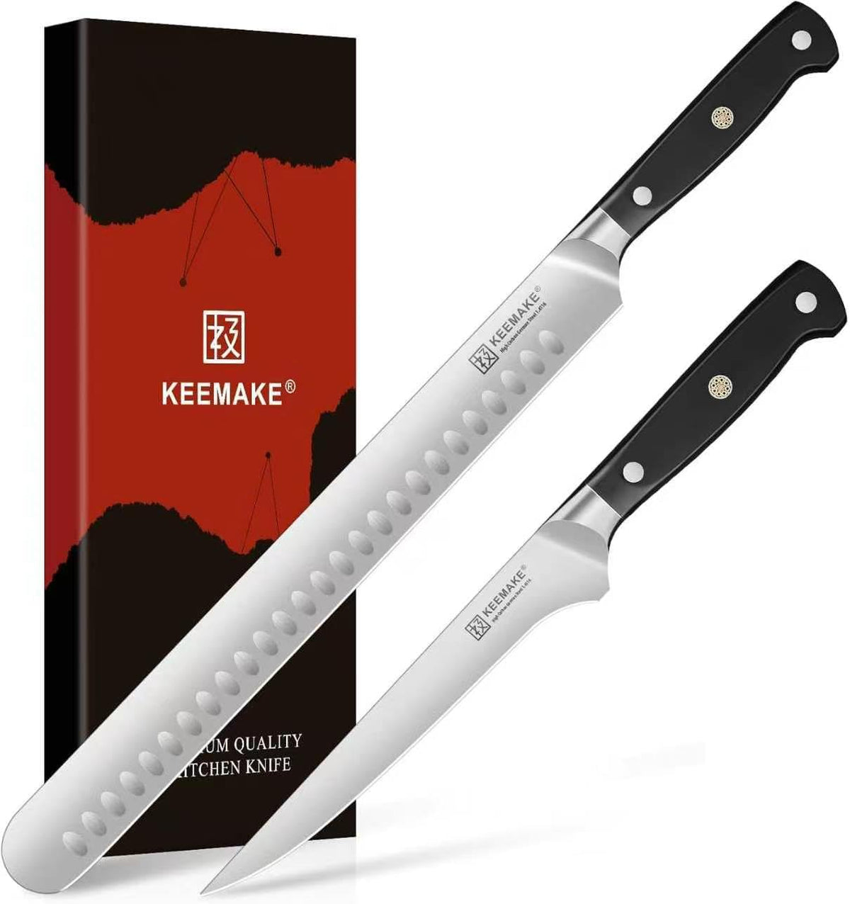 Carving Knife Set, Brisket Slicing Knife & Boning Knife For Meat