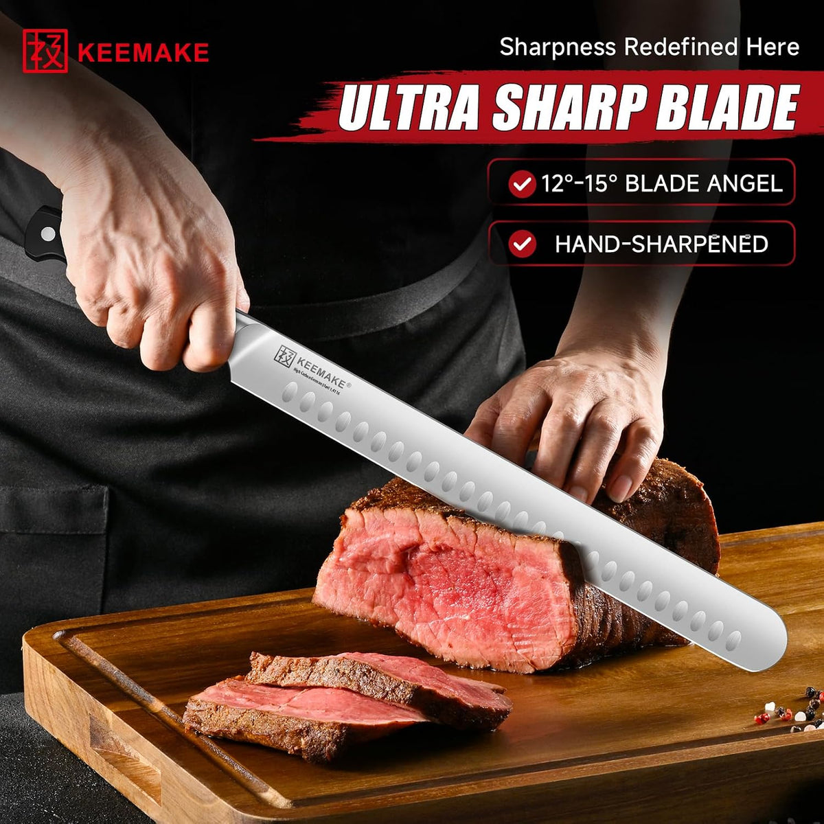 Carving Knife Set, Brisket Slicing Knife & Boning Knife For Meat