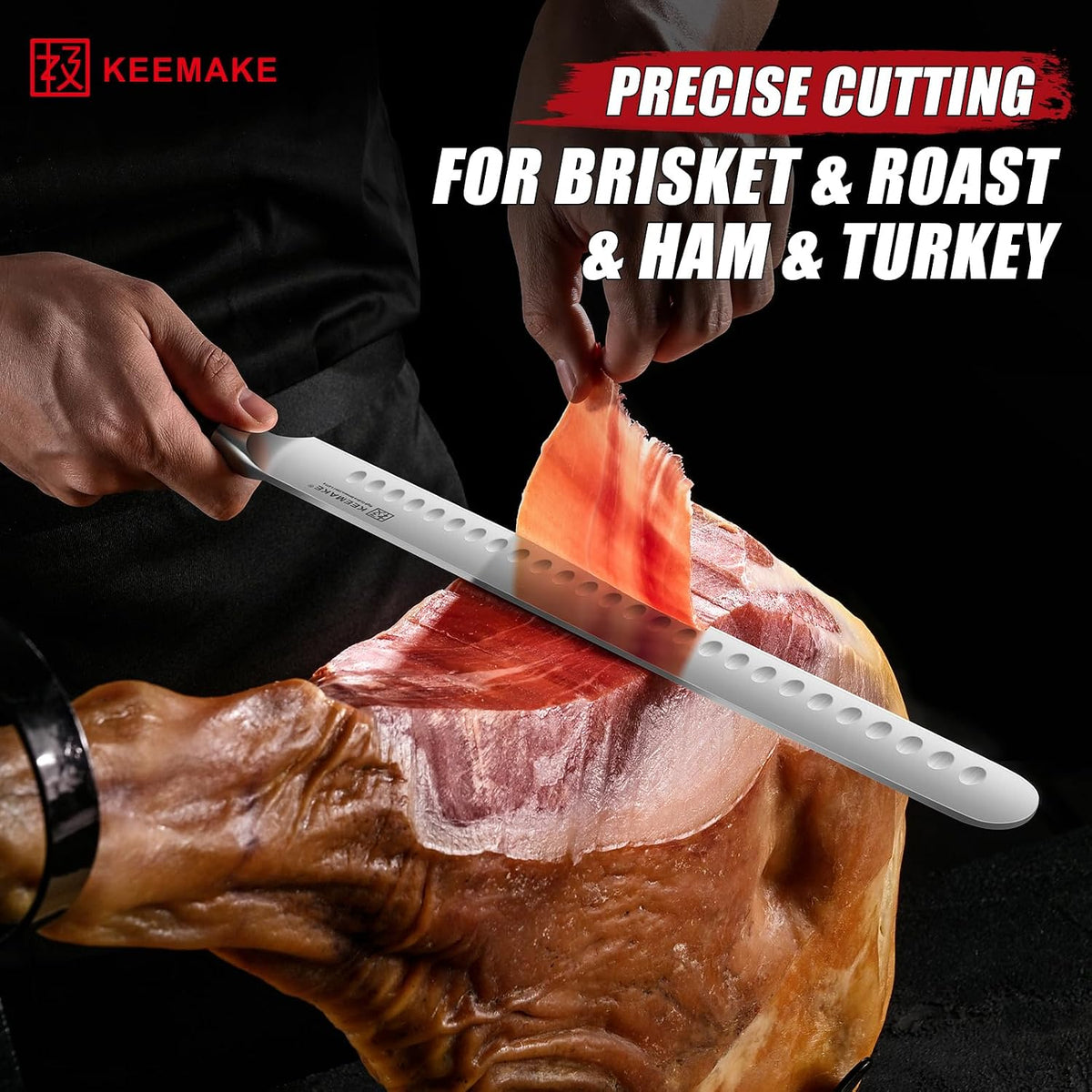 Carving Knife Set, Brisket Slicing Knife & Boning Knife For Meat