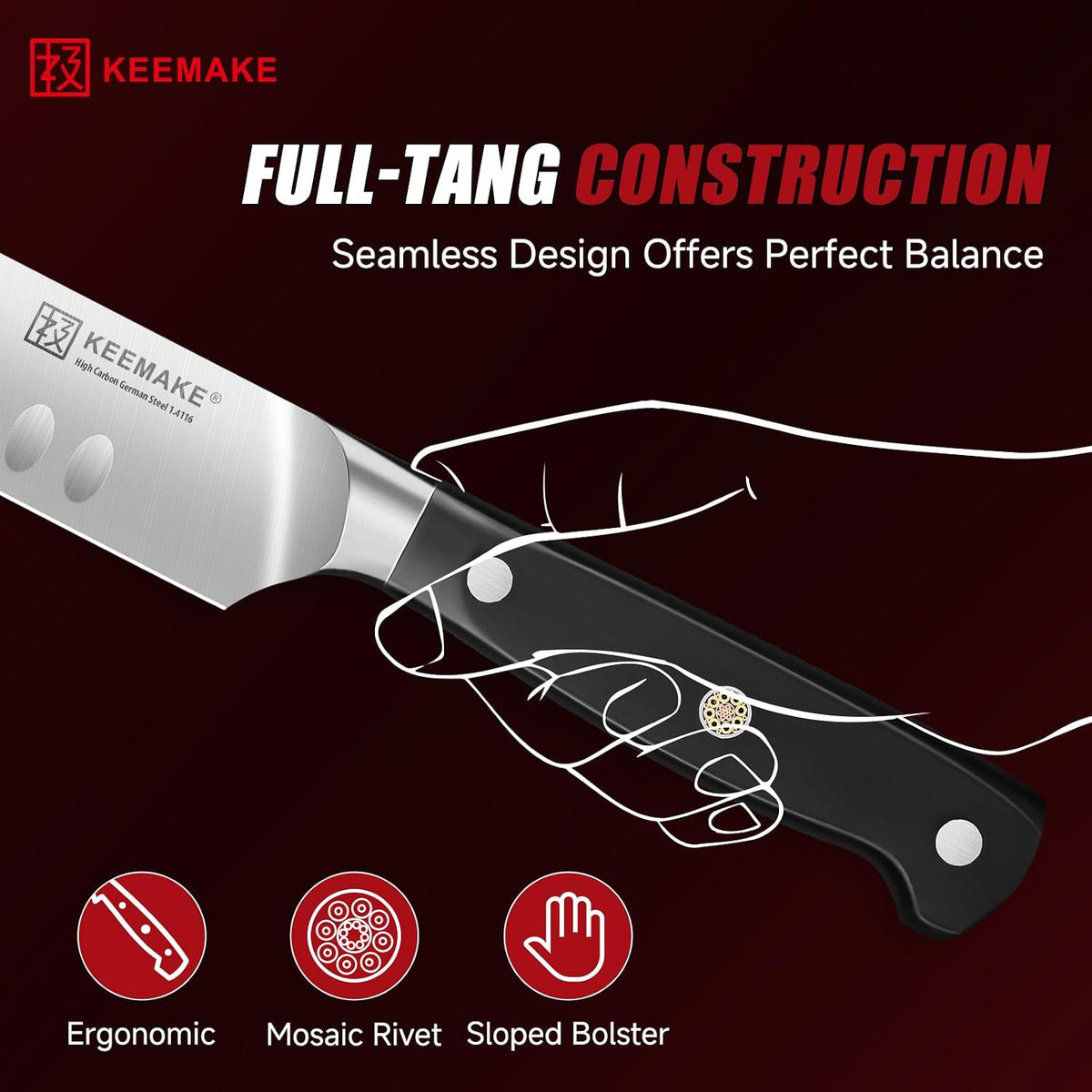 Carving Knife Set, Brisket Slicing Knife & Boning Knife For Meat