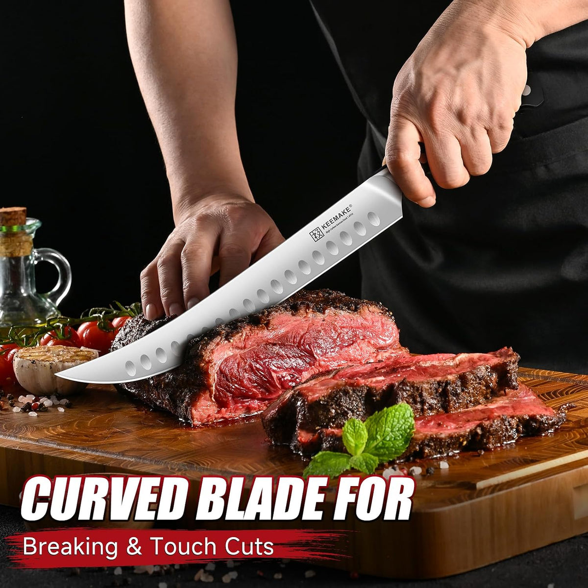 Carving Knife Set, Brisket Slicing Knife & Boning Knife For Meat