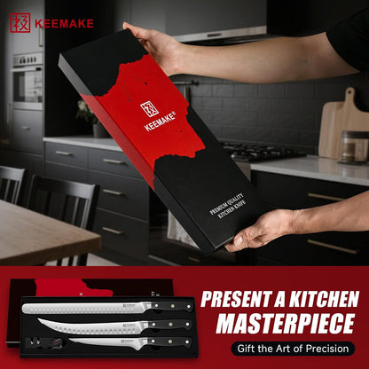 Carving Knife Set, Brisket Slicing Knife & Boning Knife For Meat