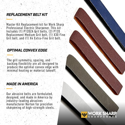 Professional Electric Kitchen Knife Sharpener Master Belt Kit