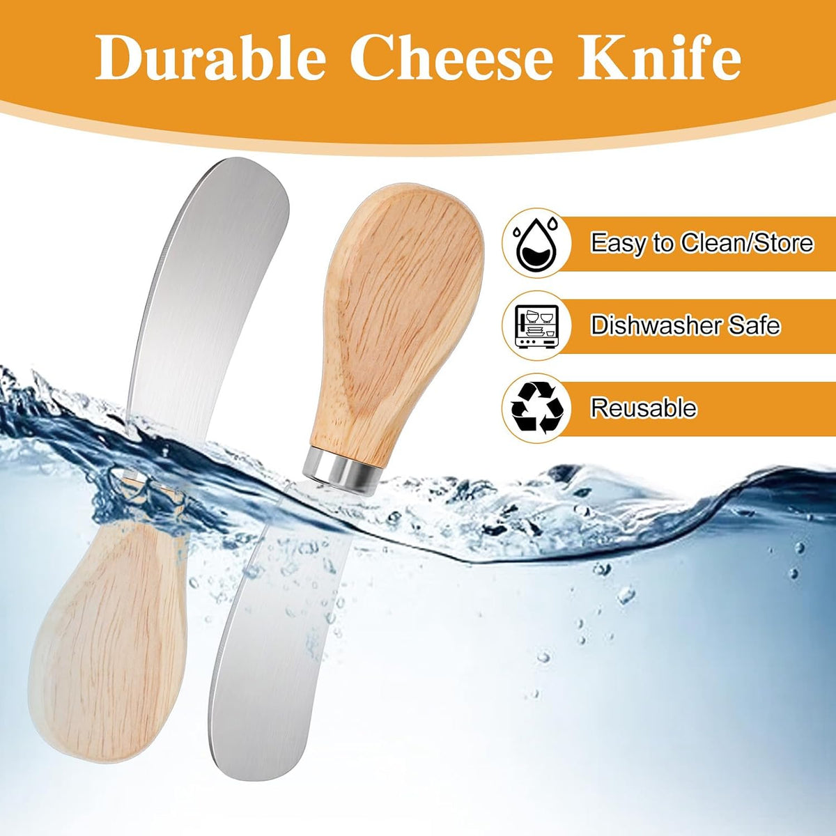 2PCS Butter Knife Spreader 4.8In Cheese Spreader Knives