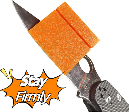 4-Piece Leather Strop Sharpening System with 13°, 15°, 17°, 21°, 25°, 28° Angle Guides – Green Compound Included, Whetstone Companion Tool