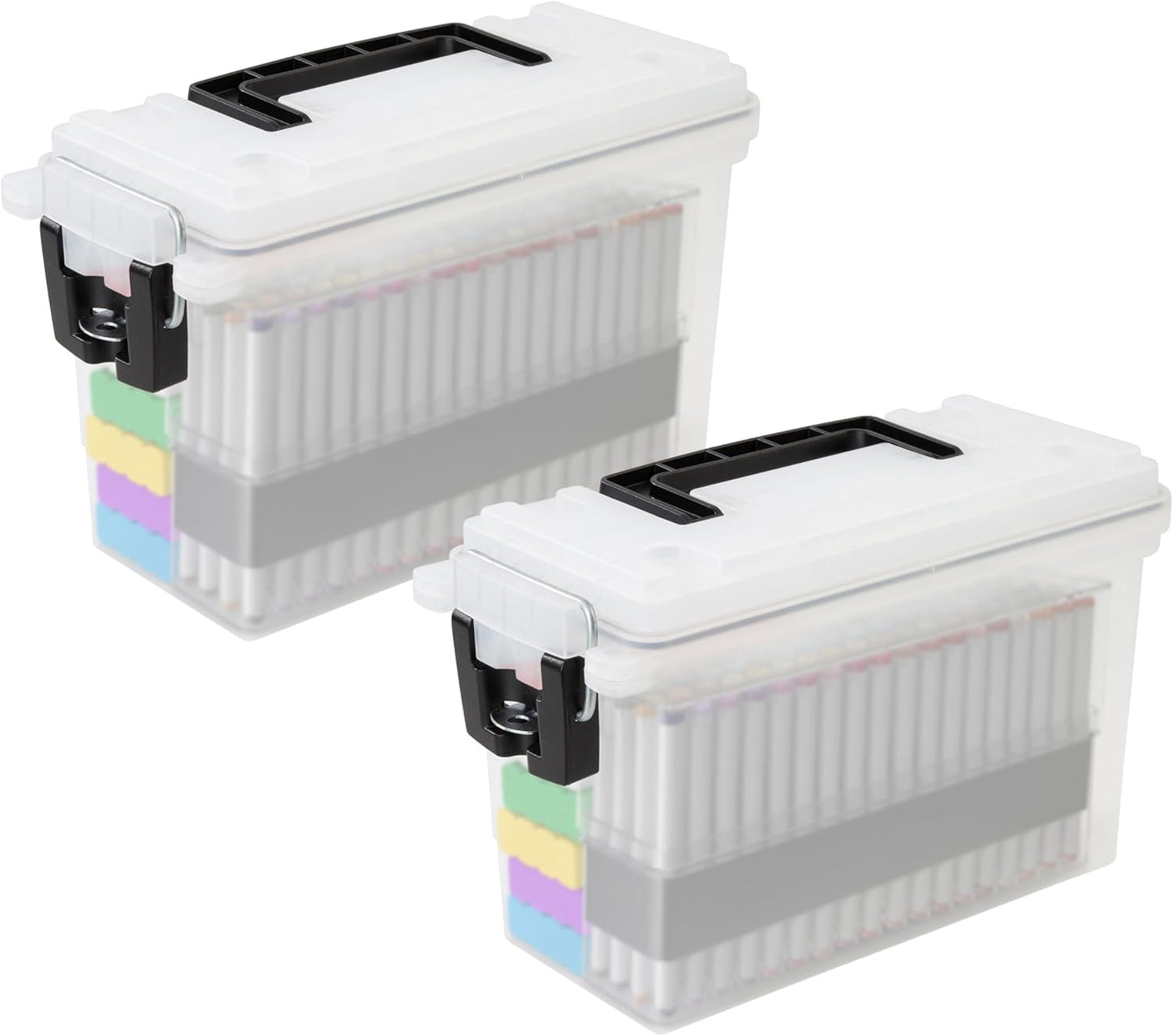 Ammo Box Made in USA, Stackable Lockable Ammo Storage Box, Black | Lockable Storage Box, Water and Dust Resistant Dry Box, Secures Hunting Gear, Gun Accessories, Supplies, and Bullets