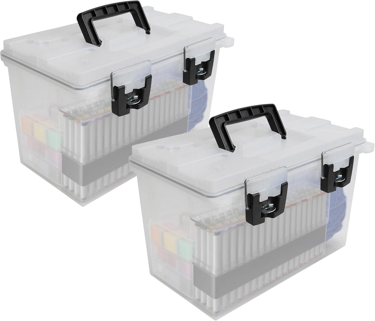 Ammo Box Made in USA, Stackable Lockable Ammo Storage Box, Black | Lockable Storage Box, Water and Dust Resistant Dry Box, Secures Hunting Gear, Gun Accessories, Supplies, and Bullets