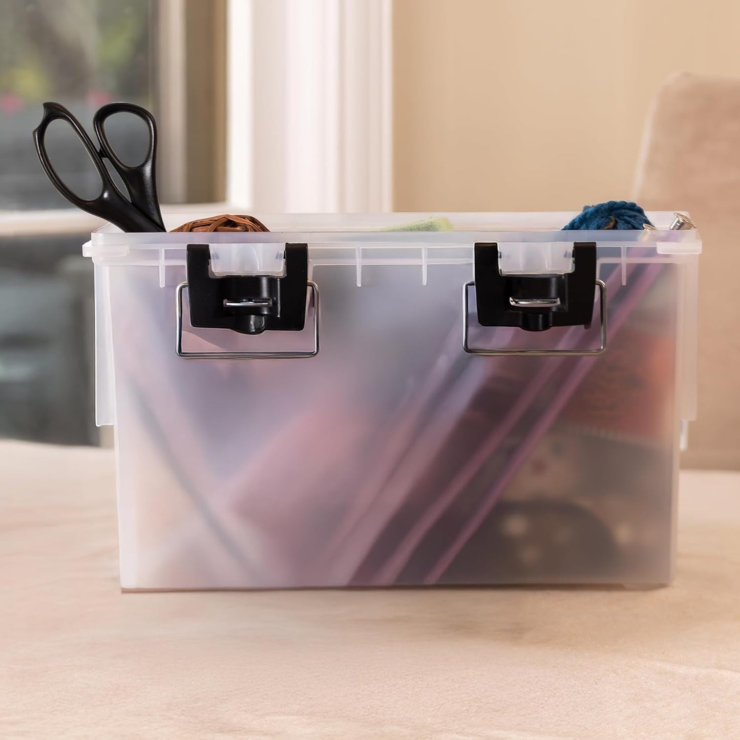 Ammo Box Made in USA, Stackable Lockable Ammo Storage Box, Black | Lockable Storage Box, Water and Dust Resistant Dry Box, Secures Hunting Gear, Gun Accessories, Supplies, and Bullets
