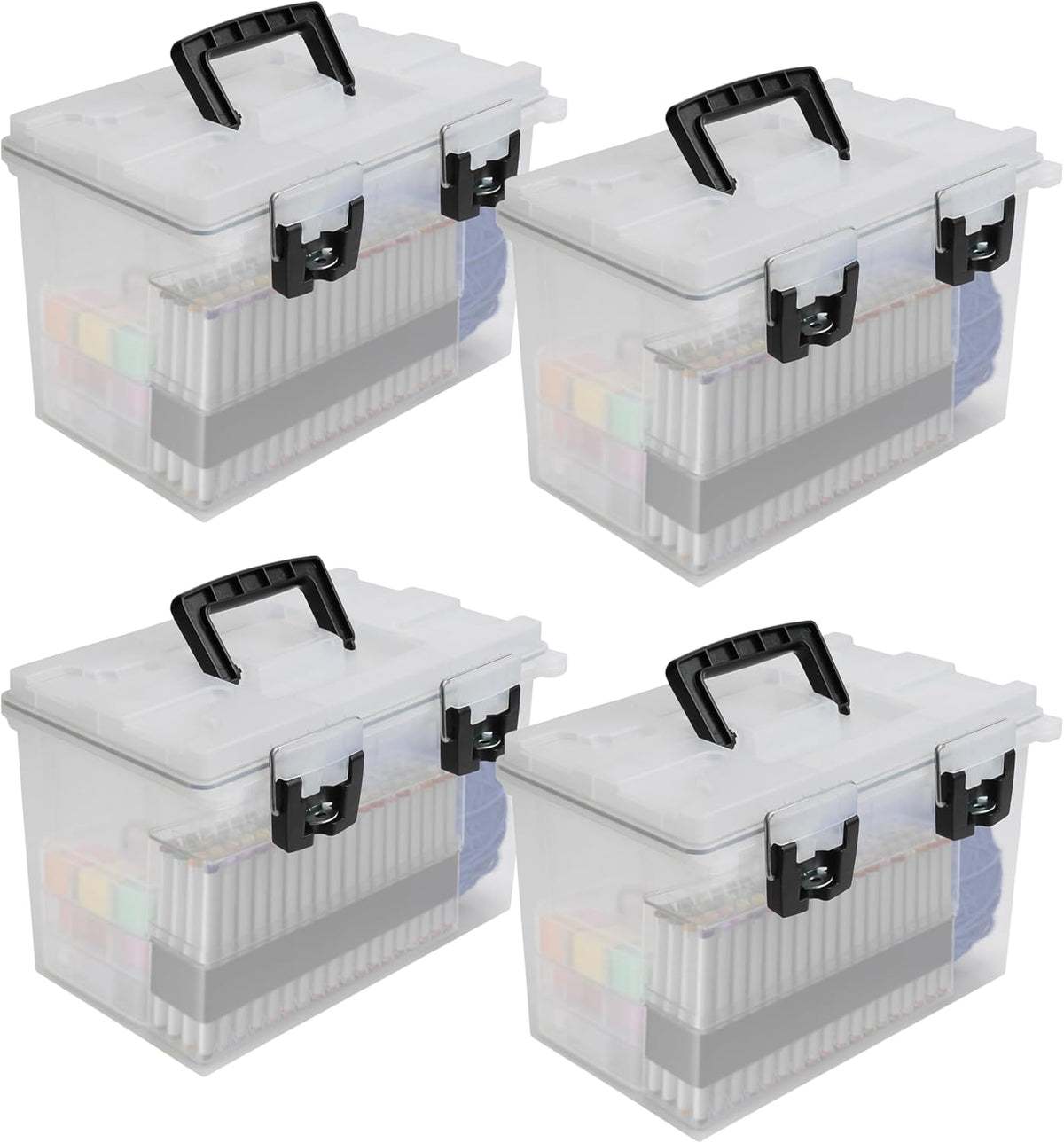 Ammo Box Made in USA, Stackable Lockable Ammo Storage Box, Black | Lockable Storage Box, Water and Dust Resistant Dry Box, Secures Hunting Gear, Gun Accessories, Supplies, and Bullets
