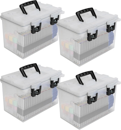 Ammo Box Made in USA, Stackable Lockable Ammo Storage Box, Black | Lockable Storage Box, Water and Dust Resistant Dry Box, Secures Hunting Gear, Gun Accessories, Supplies, and Bullets