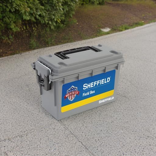 Ammo Box Made in USA, Stackable Lockable Ammo Storage Box, Black | Lockable Storage Box, Water and Dust Resistant Dry Box, Secures Hunting Gear, Gun Accessories, Supplies, and Bullets