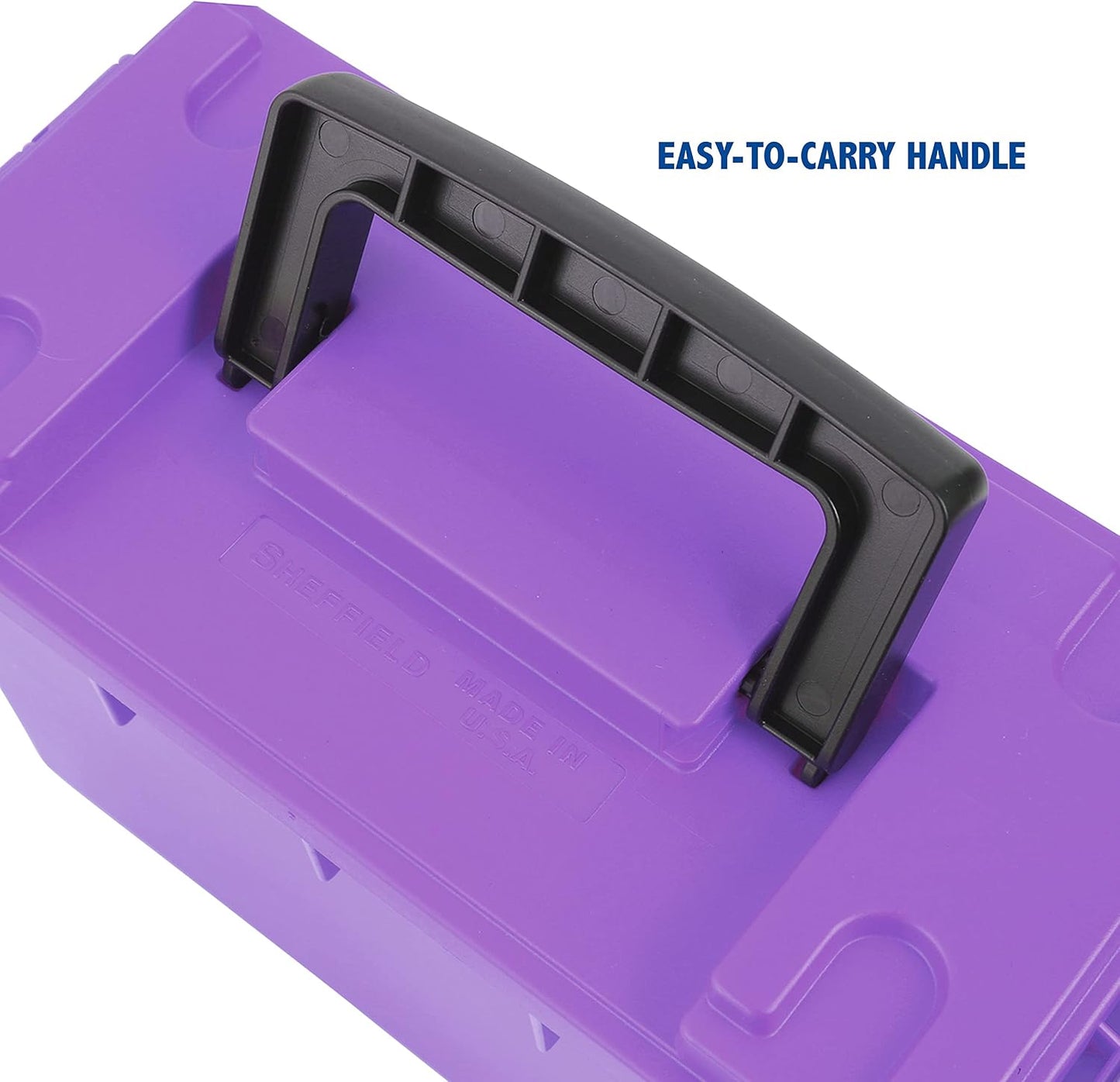 Ammo Box Made in USA, Stackable Lockable Ammo Storage Box, Black | Lockable Storage Box, Water and Dust Resistant Dry Box, Secures Hunting Gear, Gun Accessories, Supplies, and Bullets