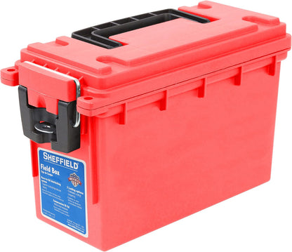 Ammo Box Made in USA, Stackable Lockable Ammo Storage Box, Black | Lockable Storage Box, Water and Dust Resistant Dry Box, Secures Hunting Gear, Gun Accessories, Supplies, and Bullets