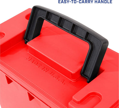 Ammo Box Made in USA, Stackable Lockable Ammo Storage Box, Black | Lockable Storage Box, Water and Dust Resistant Dry Box, Secures Hunting Gear, Gun Accessories, Supplies, and Bullets