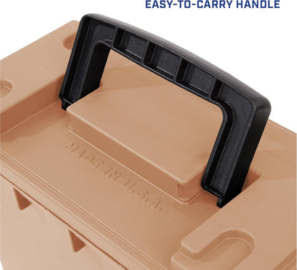 Ammo Box Made in USA, Stackable Lockable Ammo Storage Box, Black | Lockable Storage Box, Water and Dust Resistant Dry Box, Secures Hunting Gear, Gun Accessories, Supplies, and Bullets