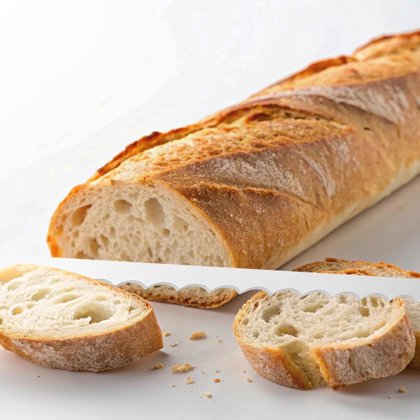 2 Pcs Stainless Steel Bread Knife Blade, 11" Sourdough Knife for Wooden Bread Slicer Double-Sided Serrated Cutter for Homemade Bagels Baking