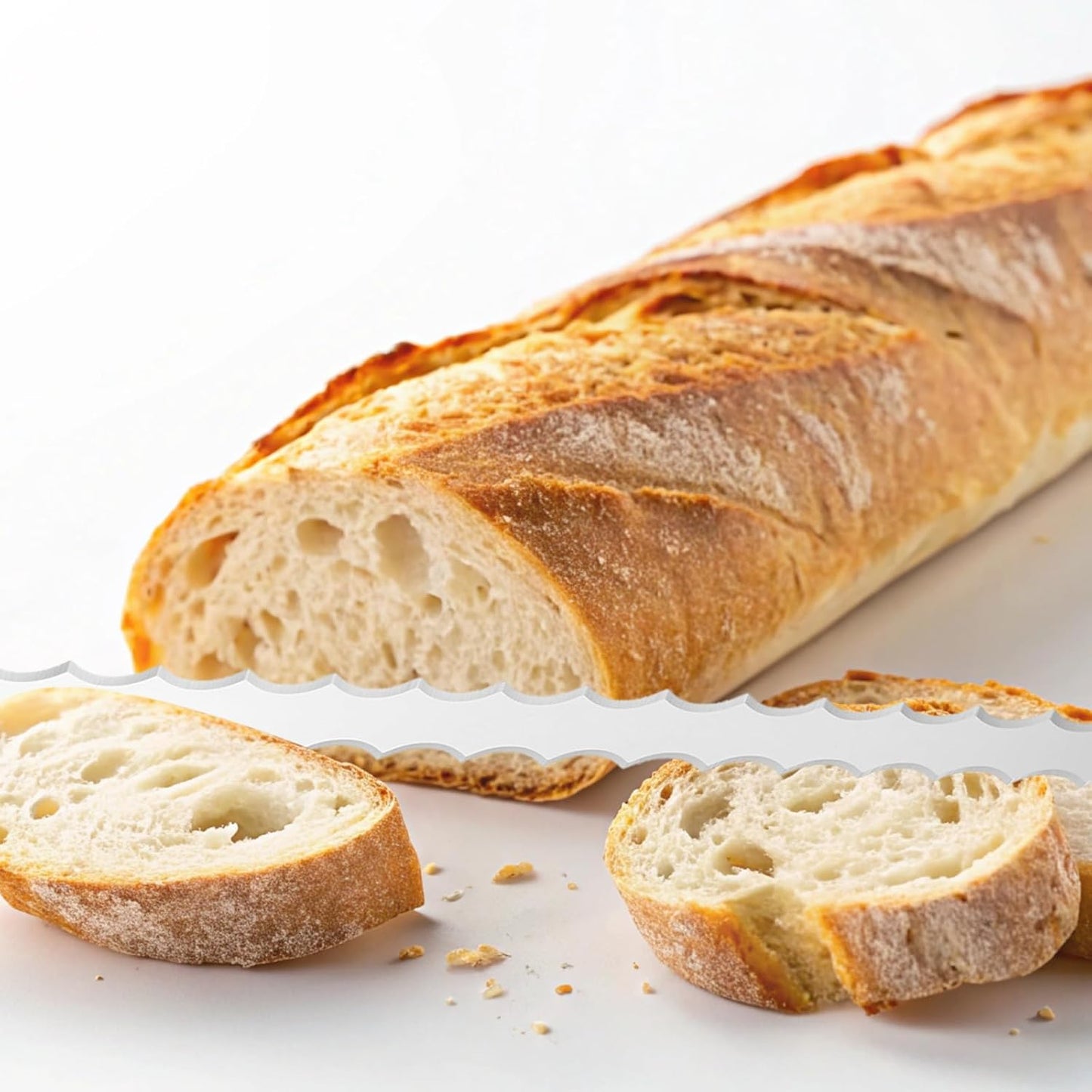2 Pcs Stainless Steel Bread Knife Blade, 11" Sourdough Knife for Wooden Bread Slicer Double-Sided Serrated Cutter for Homemade Bagels Baking