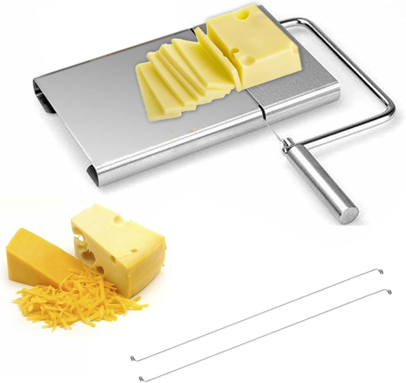 10pcs Cheese Slicer Wire, 5.5inch Cheese Slicer Replacement Wires Cheese Cutter Wires for Slicing Soft Cheeses, Pâtés