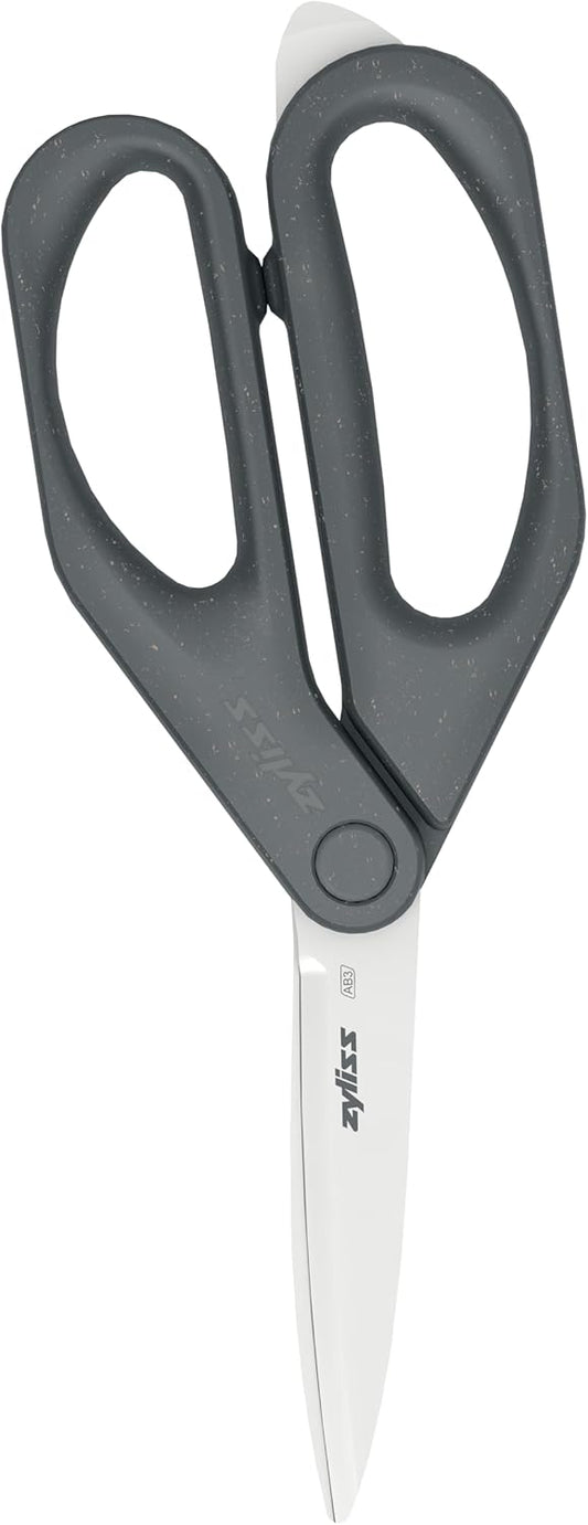 Household Scissors – Multi-Purpose Stainless Steel Kitchen & Home Shears with Built-in Box Cutter – Wheat Straw Handle, Dishwasher Safe, Everyday Cutting Tool, 5-Year Guarantee