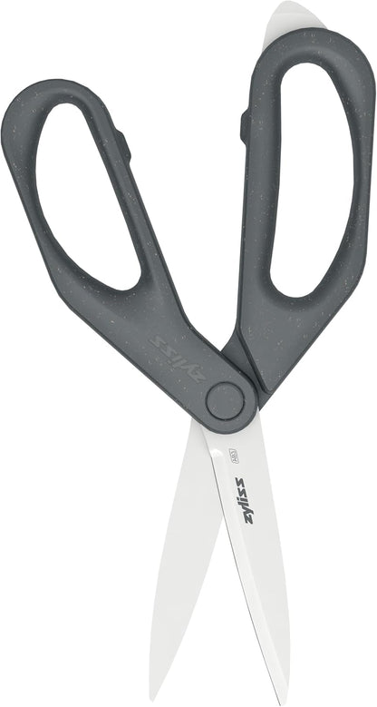 Household Scissors – Multi-Purpose Stainless Steel Kitchen & Home Shears with Built-in Box Cutter – Wheat Straw Handle, Dishwasher Safe, Everyday Cutting Tool, 5-Year Guarantee