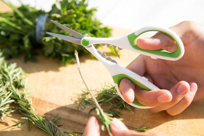 Household Scissors – Multi-Purpose Stainless Steel Kitchen & Home Shears with Built-in Box Cutter – Wheat Straw Handle, Dishwasher Safe, Everyday Cutting Tool, 5-Year Guarantee