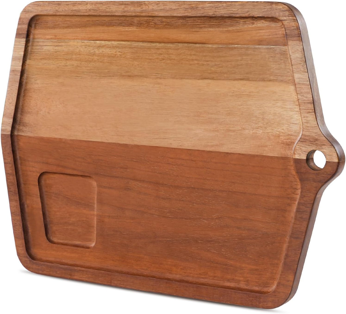 Acacia Wood Cutting Board 12 x 8 In, Wooden Cutting Boards for Kitchen Non Toxic Dishwasher Safe Non Slip, Small Cutting Board for Meat, Charcuterie, Chopping