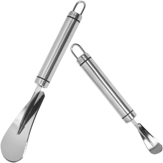 2pcs Citrus Peeler and Grapefruit Knife Set Stainless Steel Fruit Peelers for Kitchen Household Orange and Pomelo Peeling Tools with Serrated Blades for Convenient Fruit Peeling