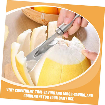 2pcs Citrus Peeler and Grapefruit Knife Set Stainless Steel Fruit Peelers for Kitchen Household Orange and Pomelo Peeling Tools with Serrated Blades for Convenient Fruit Peeling