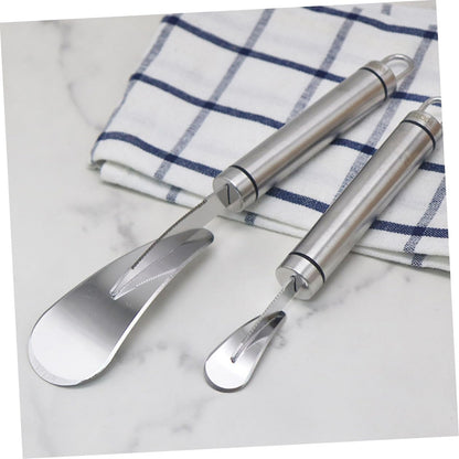 2pcs Citrus Peeler and Grapefruit Knife Set Stainless Steel Fruit Peelers for Kitchen Household Orange and Pomelo Peeling Tools with Serrated Blades for Convenient Fruit Peeling
