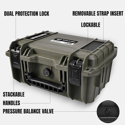 24 Folding Knife Storage Hard Case,Pocket Knives Holder Organizer | Shockproof High Density Foam,Waterproof Lockable Protective Box for EDC Collectors,Portable Travel Carrying Case