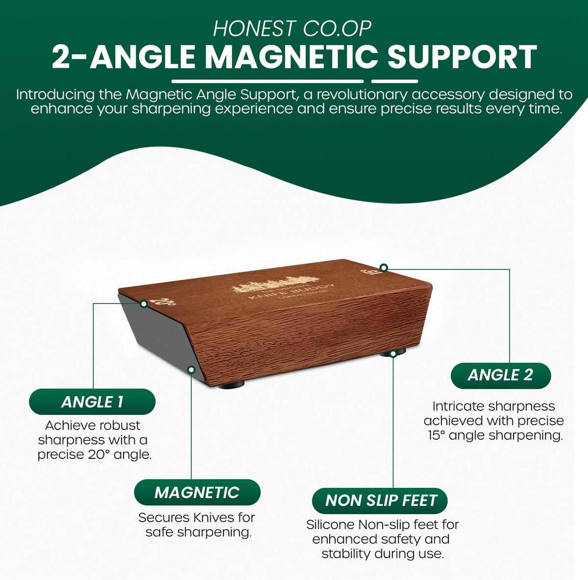 Rolling Knife Sharpener Kit, Magnetic Rolling Tool with Diamond & Ceramic Discs, 15° & 20° Angle Base for Precise Edge Refinement, Fast Kitchen Sharpening System