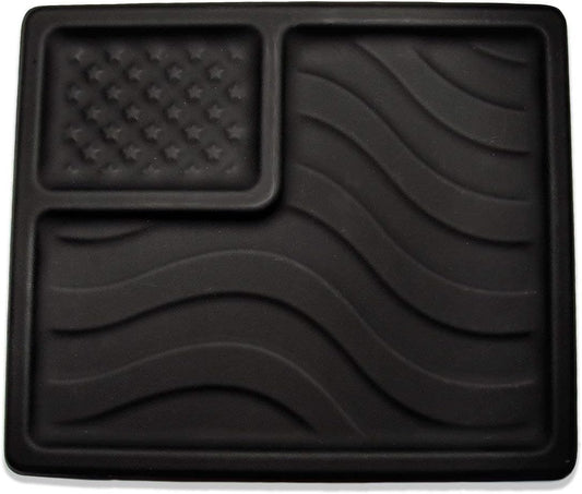 American Flag EDC Kydex Dump Tray - Valet Tray for Men - EDC Organizer and Catch-All for Everyday Carry - Keys - Change - Phone (Black)