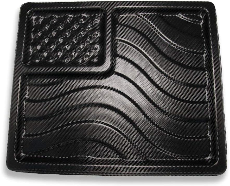 American Flag EDC Kydex Dump Tray - Valet Tray for Men - EDC Organizer and Catch-All for Everyday Carry - Keys - Change - Phone (Black)