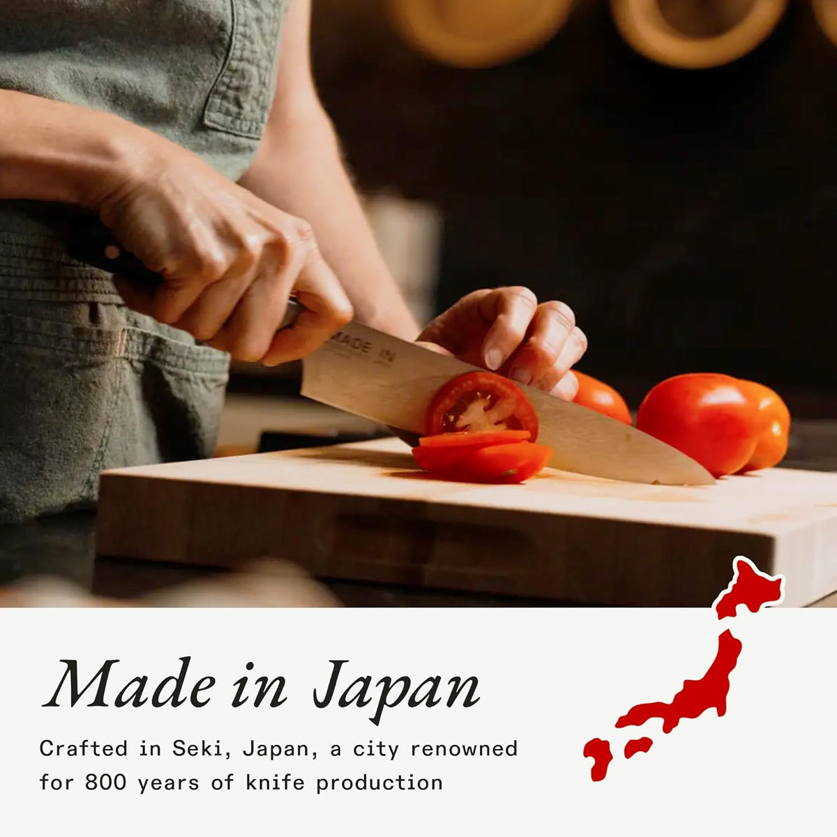 Cookware - 8" Japanese Damascus Steel Gyuto (Chef Knife) - 66 Layers of Damascus Steel with a VG-10 Core - Crafted in Japan - Full Tang With Black POM Handle