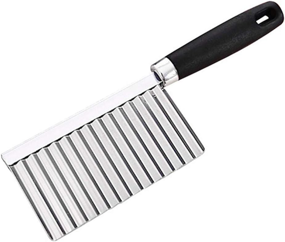 InfantLY Bright Kitchen Knives Stainless Steel Vegetable Fruit Wavy Cutter Potato Cucumber Carrot Waves Cutting Slicer Tools