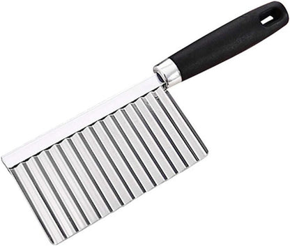 InfantLY Bright Kitchen Knives Stainless Steel Vegetable Fruit Wavy Cutter Potato Cucumber Carrot Waves Cutting Slicer Tools