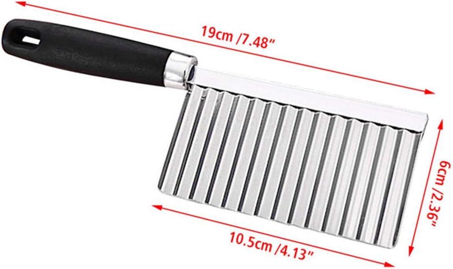 InfantLY Bright Kitchen Knives Stainless Steel Vegetable Fruit Wavy Cutter Potato Cucumber Carrot Waves Cutting Slicer Tools