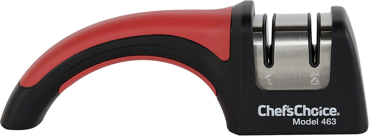 Professional Manual Knife Sharpeners Pronto Hone for 15-Degree Straight-Edge and Serrated Knives with Precise Angle Control & Compact Footprint, 2 Stage, Black