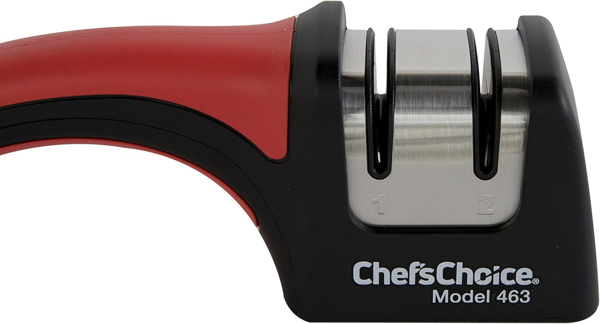 Professional Manual Knife Sharpeners Pronto Hone for 15-Degree Straight-Edge and Serrated Knives with Precise Angle Control & Compact Footprint, 2 Stage, Black
