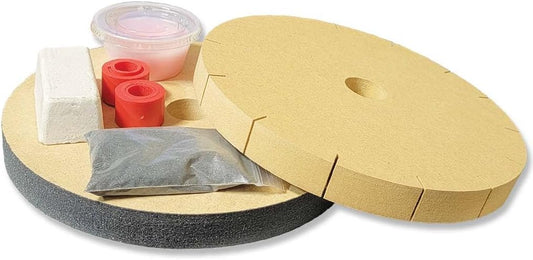 Keen Edge Professional Knife Sharpening Wheel System - Made in USA - Complete two Wheel System to fit most 6" and 8" Bench Grinders - Sharpening + Slotted Honing Wheels & Accessories Kit