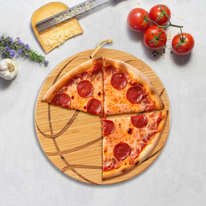 Football Shaped Bamboo Wood Cutting Board and Charcuterie Board, Great Gift for Football Fans | Football serving board for game day watch parties and tailgating. Smooth reverse side for prep. Hangs as decor between uses.