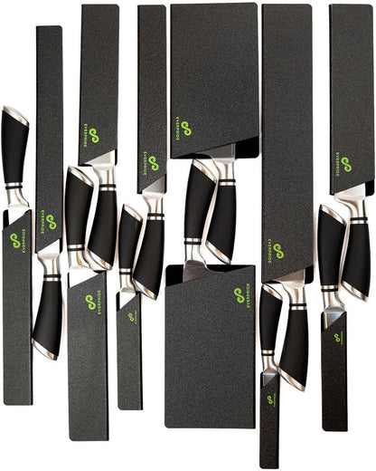 12-Piece Knife Guard Set, Universal Blade Cover Knife Sheaths for Chef and Kitchen Knives Durable Knife Edge Guards Include Multiple Sizes to Protect Your Full Set of Knives