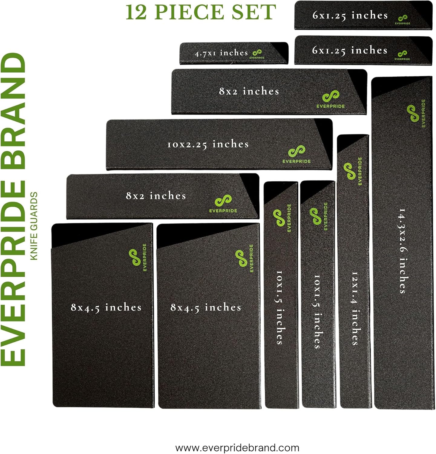 12-Piece Knife Guard Set, Universal Blade Cover Knife Sheaths for Chef and Kitchen Knives Durable Knife Edge Guards Include Multiple Sizes to Protect Your Full Set of Knives