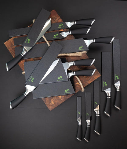 12-Piece Knife Guard Set, Universal Blade Cover Knife Sheaths for Chef and Kitchen Knives Durable Knife Edge Guards Include Multiple Sizes to Protect Your Full Set of Knives